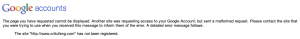 Google accounts authenticate error