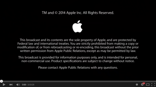 Apple Keynotes 版权页